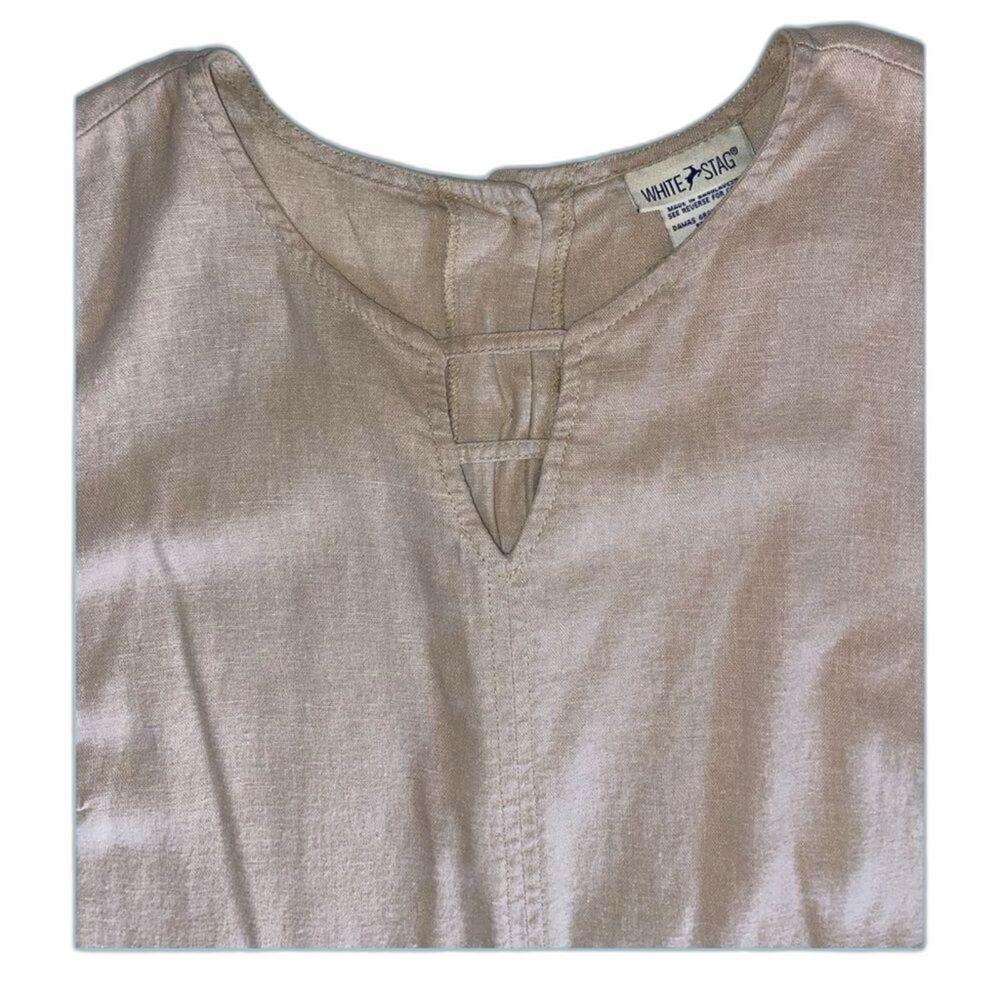 White Stag Tan Shift Dress Women's Large - Picture 2 of 7